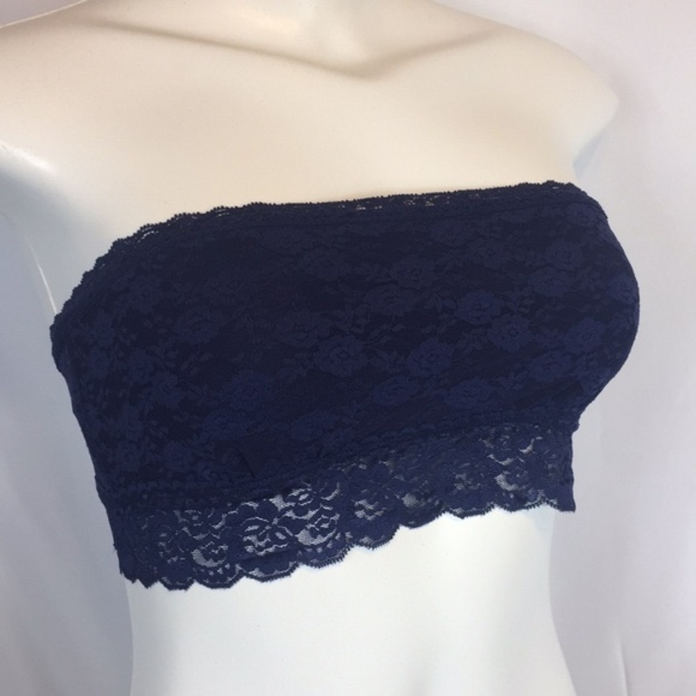 5 for $20 ✨ VS PINK Navy Lace Bandeau Bralette